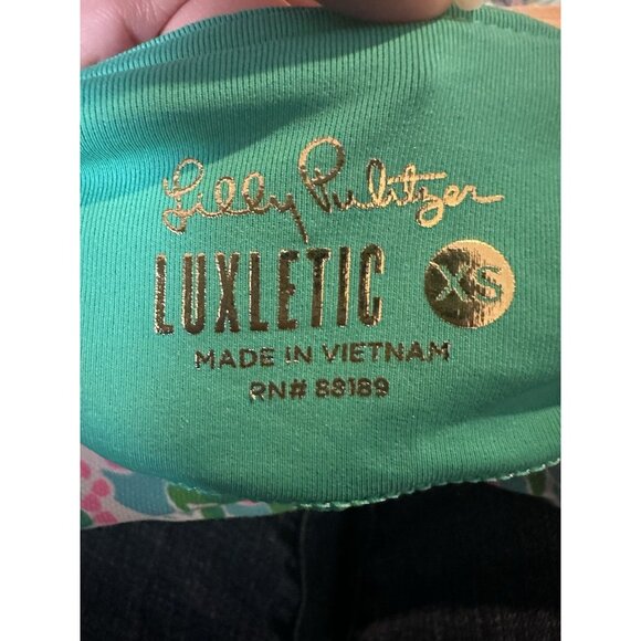 Lilly Pulitzer Luxletic Reid Short Leaf it Wild Golf Skirt Blue Size XS $108 - Picture 3 of 3